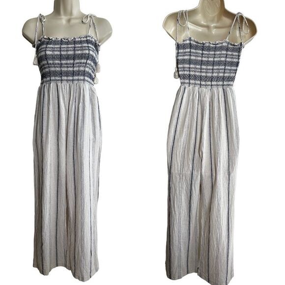 Madewell ~ Jumpsuit with Smocked Bodice ~ side pockets ~ size Small - Picture 1 of 12